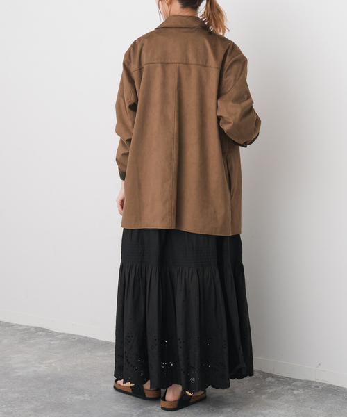 Spick & Span(スピックアンドスパン)の「《新色有り / 追加》フェイクスエードオープンカラージャケット(その他アウター・レディース・ブラウン/キャメル・38/36)」の12枚目の写真