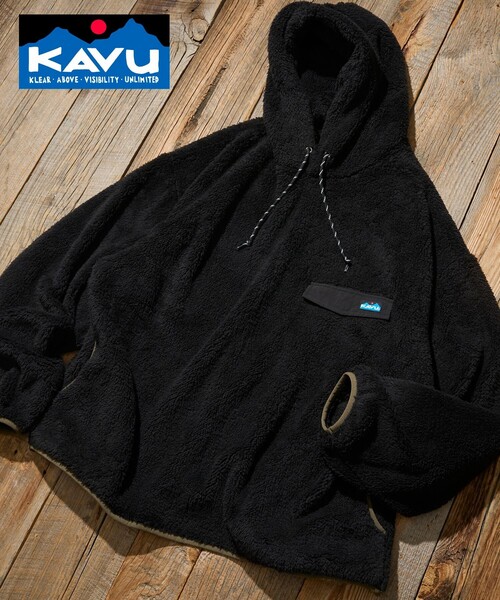 KAVU(カブー)の「KAVU/カブー 限定展開 KAVU×FREAK'S STORE / カブ― 別注 シャギー フリース パーカー(パーカー・メンズ・ブラウン/ネイビー/グレイッシュベージュ/ブラック・SMALL/MEDIUM/LARGE)」の1枚目の写真
