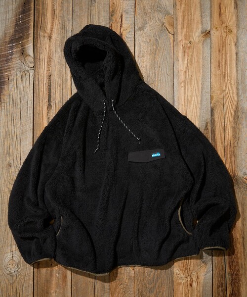 KAVU(カブー)の「KAVU/カブー 限定展開 KAVU×FREAK'S STORE / カブ― 別注 シャギー フリース パーカー(パーカー・メンズ・ブラウン/ネイビー/グレイッシュベージュ/ブラック・SMALL/MEDIUM/LARGE)」の7枚目の写真