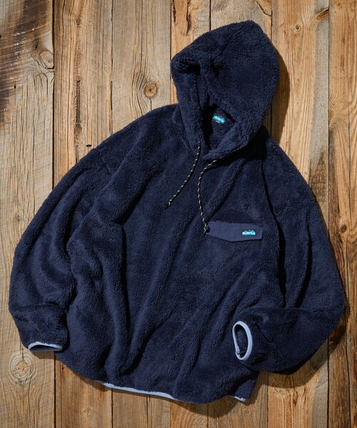 KAVU(カブー)の「KAVU/カブー 限定展開 KAVU×FREAK'S STORE / カブ― 別注 シャギー フリース パーカー(パーカー・メンズ・ブラウン/ネイビー/グレイッシュベージュ/ブラック・SMALL/MEDIUM/LARGE)」の12枚目の写真
