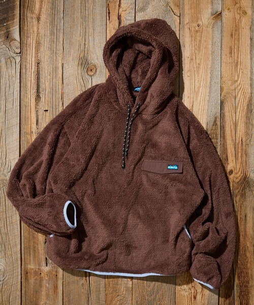 KAVU(カブー)の「KAVU/カブー 限定展開 KAVU×FREAK'S STORE / カブ― 別注 シャギー フリース パーカー(パーカー・メンズ・ブラウン/ネイビー/グレイッシュベージュ/ブラック・SMALL/MEDIUM/LARGE)」の14枚目の写真