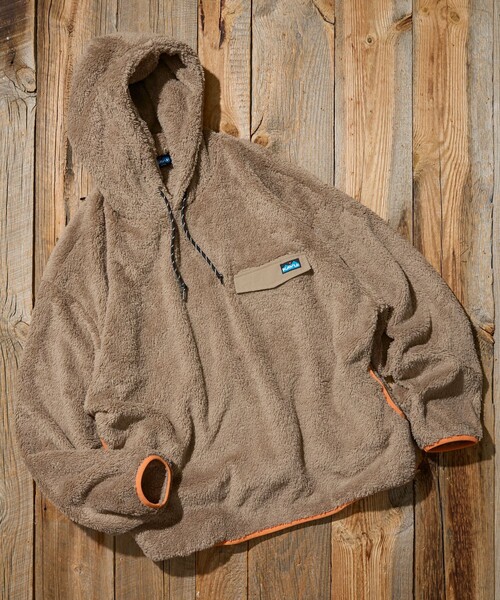 KAVU(カブー)の「KAVU/カブー 限定展開 KAVU×FREAK'S STORE / カブ― 別注 シャギー フリース パーカー(パーカー・メンズ・ブラウン/ネイビー/グレイッシュベージュ/ブラック・SMALL/MEDIUM/LARGE)」の16枚目の写真