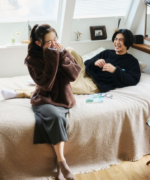 KAVU(カブー)の「KAVU/カブー 限定展開 KAVU×FREAK'S STORE / カブ― 別注 シャギー フリース パーカー(パーカー・メンズ・ブラウン/ネイビー/グレイッシュベージュ/ブラック・SMALL/MEDIUM/LARGE)」の20枚目の写真