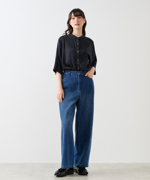 LOGEMENT DE CLAIRE（ロジュモンドクレール）の「バンドカラードルマンシャツ（シャツ/ブラウス・レディース・ベージュ/ブラック/カーキ・FREE）」の9枚目の写真