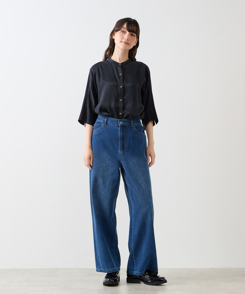 LOGEMENT DE CLAIRE（ロジュモンドクレール）の「バンドカラードルマンシャツ（シャツ/ブラウス・レディース・ベージュ/ブラック/カーキ・FREE）」の12枚目の写真