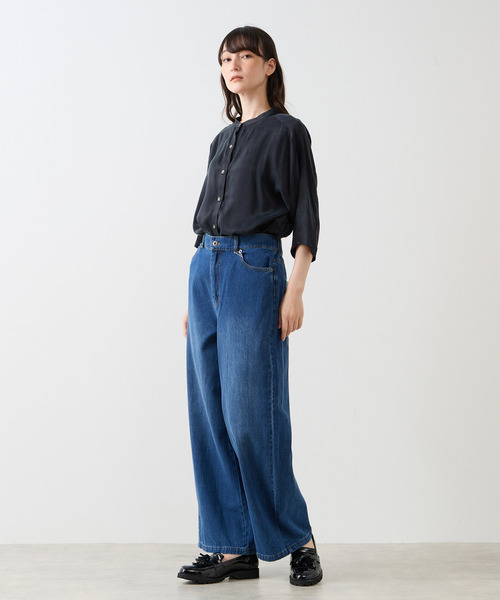 LOGEMENT DE CLAIRE（ロジュモンドクレール）の「バンドカラードルマンシャツ（シャツ/ブラウス・レディース・ベージュ/ブラック/カーキ・FREE）」の13枚目の写真