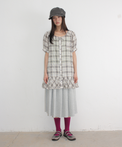 RONRON(ロンロン)の「PLEATS SWEAT LONG SKIRT GREY(スカート・レディース・その他・FREE)」の4枚目の写真