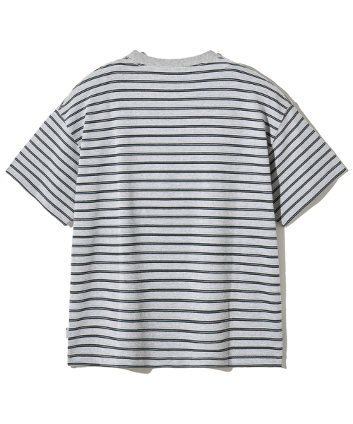 F.ILLUMINATE(フィルミネイト)の「セミクロップトーンオントーンストライプTシャツ-3カラー(Tシャツ/カットソー・レディース・グレー/ダークグレー/Olive・MEDIUM/LARGE/SMALL)」の15枚目の写真