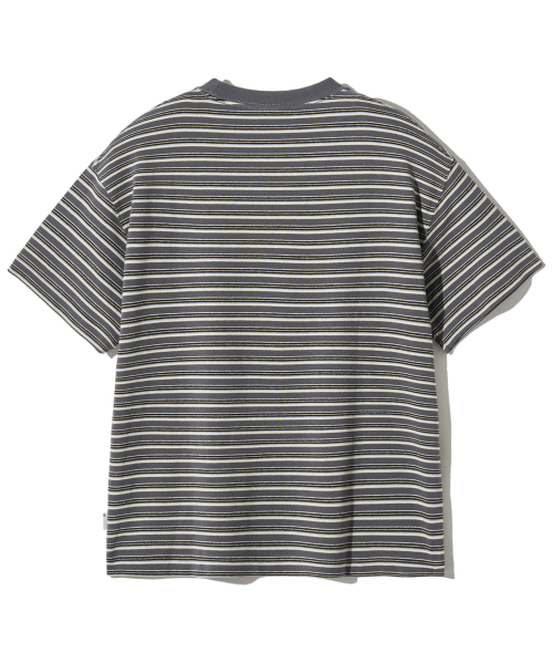 F.ILLUMINATE(フィルミネイト)の「セミクロップトーンオントーンストライプTシャツ-3カラー(Tシャツ/カットソー・レディース・グレー/ダークグレー/Olive・MEDIUM/LARGE/SMALL)」の17枚目の写真