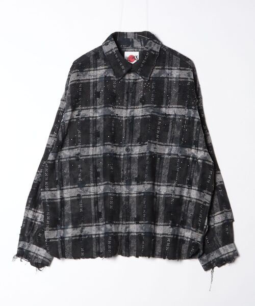 FR(13)NDS（フレンズ）の「FR(13)NDS/フレンズ/RHINES STONE DAMEGE SHIRTS（シャツ/ブラウス・メンズ・ブラック/ブルー・M/L）」の13枚目の写真