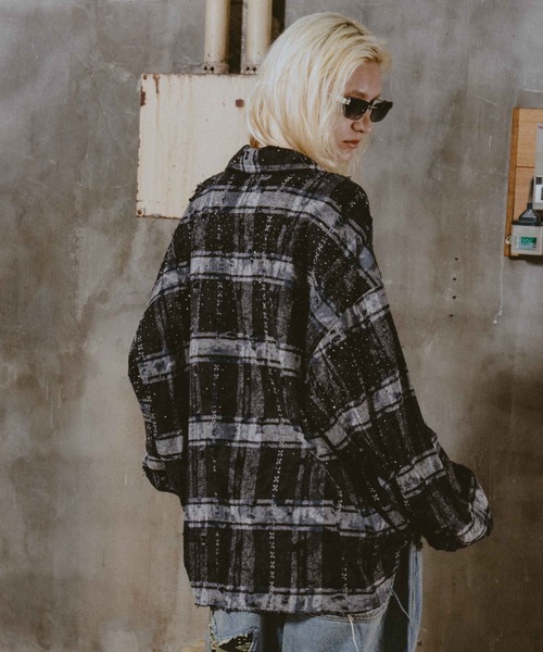 FR(13)NDS（フレンズ）の「FR(13)NDS/フレンズ/RHINES STONE DAMEGE SHIRTS（シャツ/ブラウス・メンズ・ブラック/ブルー・M/L）」の5枚目の写真
