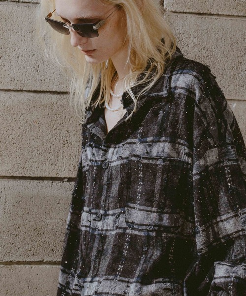 FR(13)NDS（フレンズ）の「FR(13)NDS/フレンズ/RHINES STONE DAMEGE SHIRTS（シャツ/ブラウス・メンズ・ブラック/ブルー・M/L）」の8枚目の写真