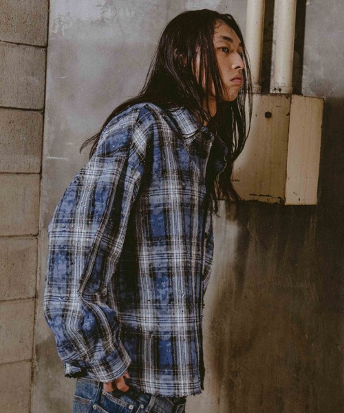 FR(13)NDS（フレンズ）の「FR(13)NDS/フレンズ/RHINES STONE DAMEGE SHIRTS（シャツ/ブラウス・メンズ・ブラック/ブルー・M/L）」の19枚目の写真