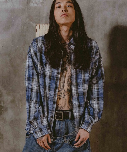 FR(13)NDS（フレンズ）の「FR(13)NDS/フレンズ/RHINES STONE DAMEGE SHIRTS（シャツ/ブラウス・メンズ・ブラック/ブルー・M/L）」の15枚目の写真