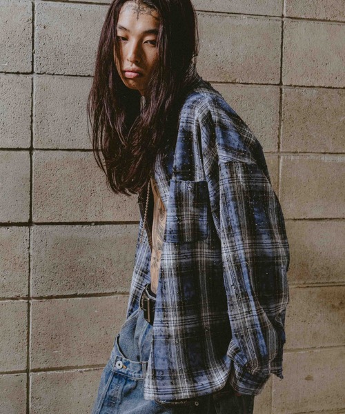 FR(13)NDS（フレンズ）の「FR(13)NDS/フレンズ/RHINES STONE DAMEGE SHIRTS（シャツ/ブラウス・メンズ・ブラック/ブルー・M/L）」の18枚目の写真