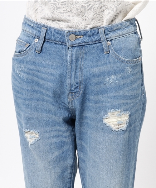 archives（アルシーヴ）の「ダメージテーパードパンツ（デニムパンツ・レディース・ロイヤルブルー/ブルー・SMALL/MEDIUM）」の7枚目の写真