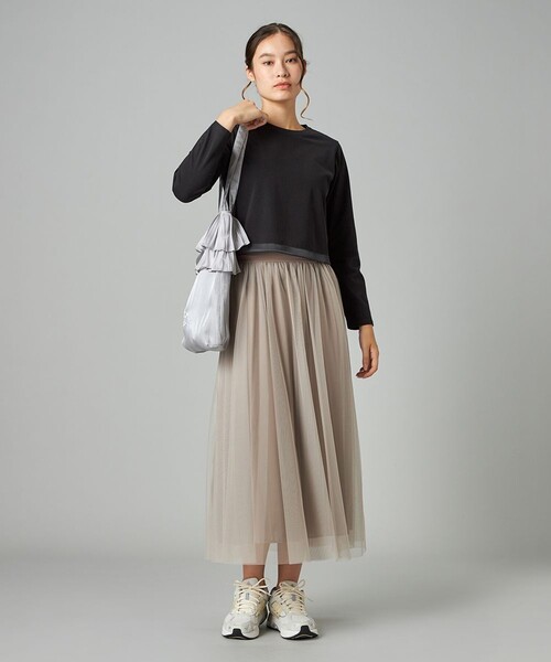 Chacott（チャコット）の「HandsomeCotton クロップドTシャツ（その他トップス・レディース・ホワイト/ピンク系その他・M/L）」の7枚目の写真