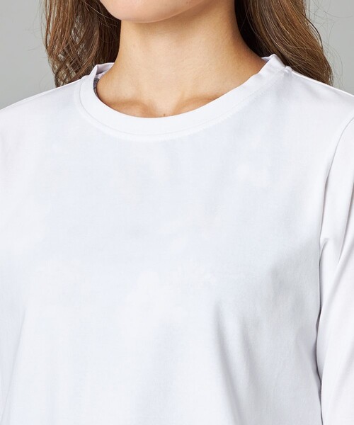 Chacott（チャコット）の「HandsomeCotton クロップドTシャツ（その他トップス・レディース・ホワイト/ピンク系その他・M/L）」の12枚目の写真
