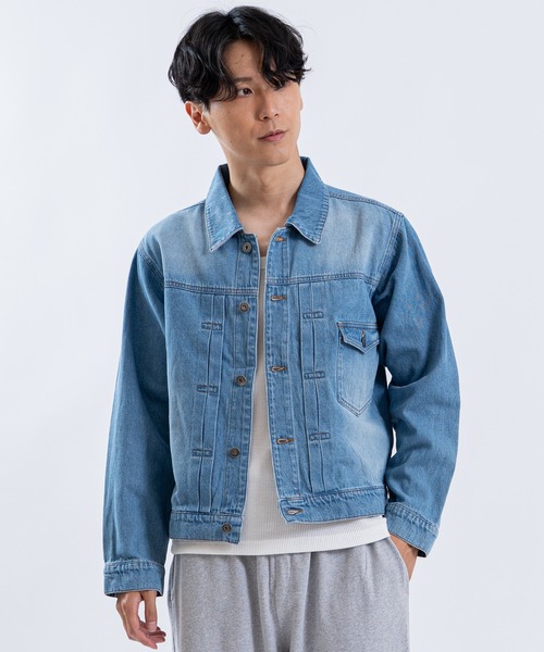 SHISKY（シスキー）の「デニムジージャン（デニムジャケット・メンズ・ブルー/ブラック系/ブラック/サックスブルー・LARGE/MEDIUM/SMALL/X-LARGE）」の4枚目の写真