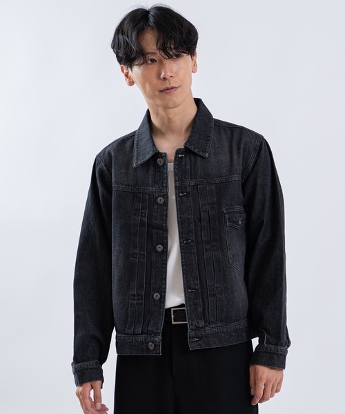 SHISKY（シスキー）の「デニムジージャン（デニムジャケット・メンズ・ブルー/ブラック系/ブラック/サックスブルー・LARGE/MEDIUM/SMALL/X-LARGE）」の2枚目の写真