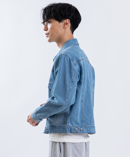 SHISKY（シスキー）の「デニムジージャン（デニムジャケット・メンズ・ブルー/ブラック系/ブラック/サックスブルー・LARGE/MEDIUM/SMALL/X-LARGE）」の22枚目の写真