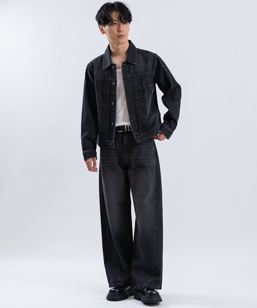 SHISKY（シスキー）の「デニムジージャン（デニムジャケット・メンズ・ブルー/ブラック系/ブラック/サックスブルー・LARGE/MEDIUM/SMALL/X-LARGE）」の19枚目の写真