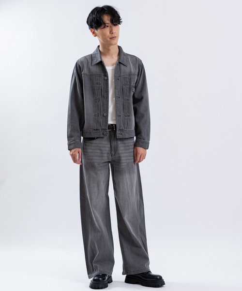 SHISKY（シスキー）の「デニムジージャン（デニムジャケット・メンズ・ブルー/ブラック系/ブラック/サックスブルー・LARGE/MEDIUM/SMALL/X-LARGE）」の10枚目の写真