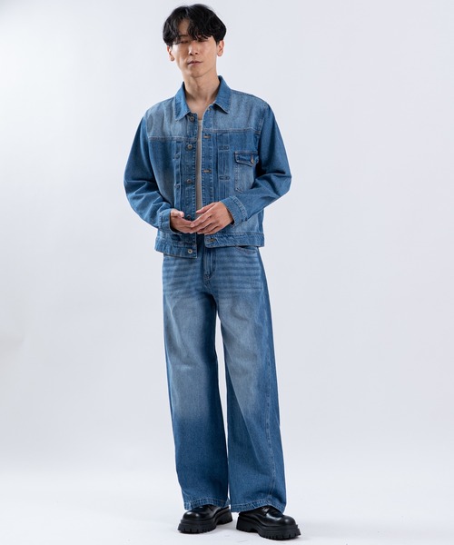 SHISKY（シスキー）の「デニムジージャン（デニムジャケット・メンズ・ブルー/ブラック系/ブラック/サックスブルー・LARGE/MEDIUM/SMALL/X-LARGE）」の12枚目の写真