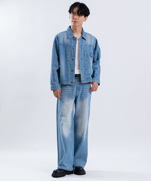 SHISKY（シスキー）の「デニムジージャン（デニムジャケット・メンズ・ブルー/ブラック系/ブラック/サックスブルー・LARGE/MEDIUM/SMALL/X-LARGE）」の13枚目の写真