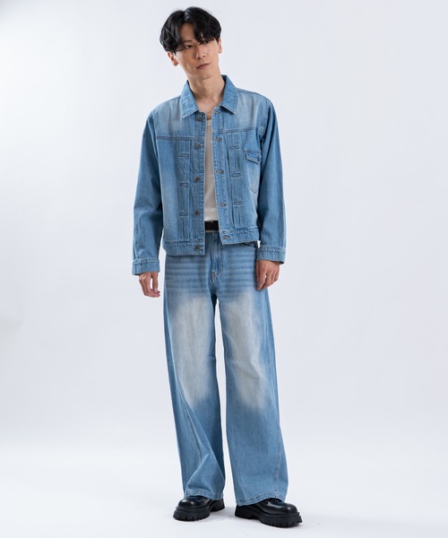 SHISKY（シスキー）の「デニムジージャン（デニムジャケット・メンズ・ブルー/ブラック系/ブラック/サックスブルー・LARGE/MEDIUM/SMALL/X-LARGE）」の14枚目の写真