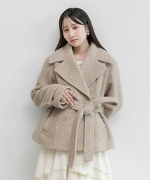 RANDA（ランダ）の「ループボアビッグカラーコート（その他アウター）」