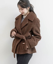 RANDA（ランダ）の「ループボアビッグカラーコート（その他アウター）」