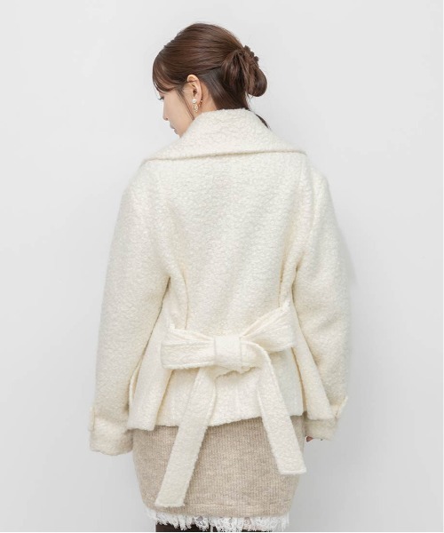 RANDA(ランダ)の「ループボアビッグカラーコート(その他アウター・レディース・アイボリー/ブラウン/ベージュ・0/1)」の11枚目の写真