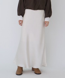 vintage like satin flare skirt(ヴィンテージライクサテンフレアースカート)