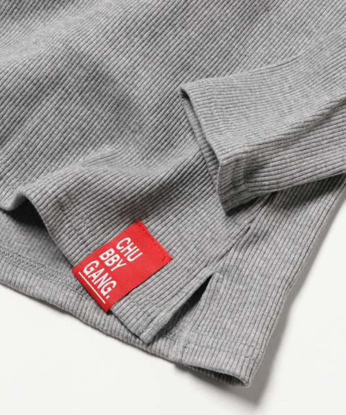 CHUBBYGANG（チャビーギャング）の「フードデザインテレコロングTシャツ（パーカー・キッズ・ライトグレー/ブラック・110/130/160/140/100/120/150）」の6枚目の写真