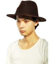 ８(eight) | ツバ広 ウール  フェルトハット 中折れ (ハット)