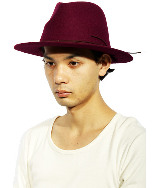 ８(eight)（エイト）の「ツバ広 ウール  フェルトハット 中折れ （ハット・メンズ・ブラウン/ブラック/ワイン/モカ・FREE）」の4枚目の写真