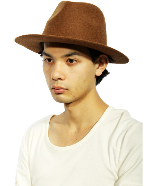 ８(eight)（エイト）の「ツバ広 ウール  フェルトハット 中折れ （ハット・メンズ・ブラウン/ブラック/ワイン/モカ・FREE）」の3枚目の写真