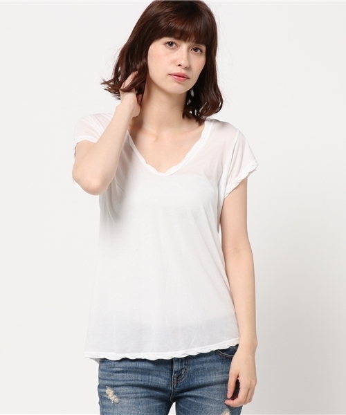 JAMES PERSE（ジェームスパース）の「JAMES PERSE カットソー（Tシャツ/カットソー・レディース・ホワイト/ライトグレー/グレー/ブラック/ライトピンク・0/1）」の15枚目の写真