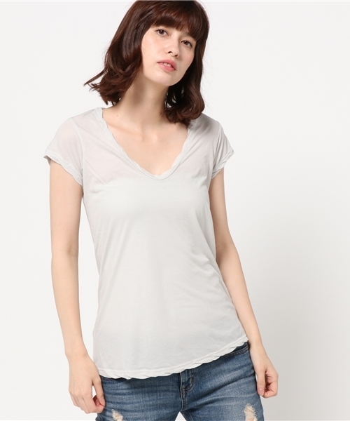 JAMES PERSE（ジェームスパース）の「JAMES PERSE カットソー（Tシャツ/カットソー・レディース・ホワイト/ライトグレー/グレー/ブラック/ライトピンク・0/1）」の20枚目の写真