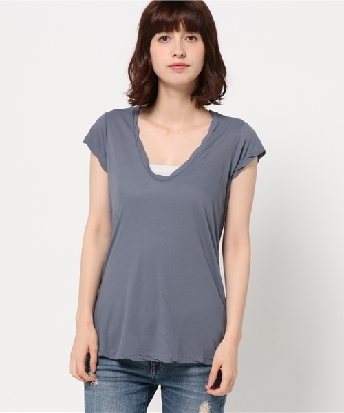 JAMES PERSE（ジェームスパース）の「JAMES PERSE カットソー（Tシャツ/カットソー・レディース・ホワイト/ライトグレー/グレー/ブラック/ライトピンク・0/1）」の4枚目の写真