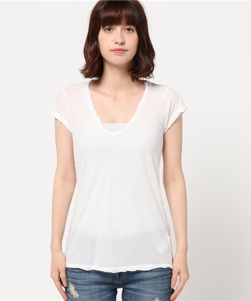 JAMES PERSE（ジェームスパース）の「JAMES PERSE カットソー（Tシャツ/カットソー・レディース・ホワイト/ライトグレー/グレー/ブラック/ライトピンク・0/1）」の10枚目の写真