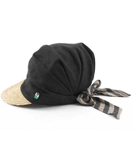 And A（アンドエー）の「マリンCAP（キャップ・レディース・ブラック/ベージュ・FREE）」の3枚目の写真