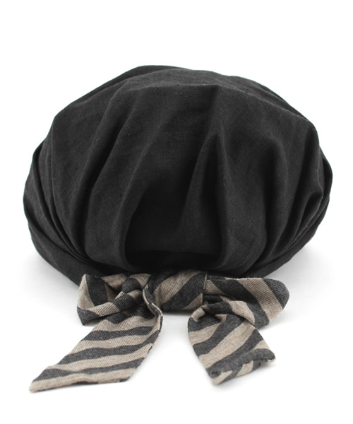 And A（アンドエー）の「マリンCAP（キャップ・レディース・ブラック/ベージュ・FREE）」の4枚目の写真