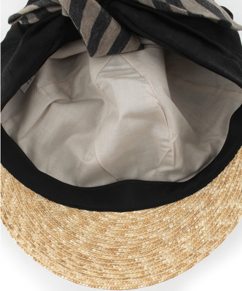 And A（アンドエー）の「マリンCAP（キャップ・レディース・ブラック/ベージュ・FREE）」の6枚目の写真