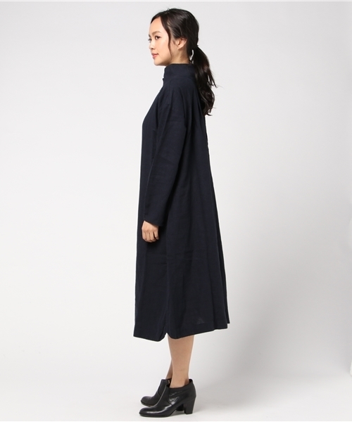 LBC（エルビーシー）の「レーヨン麻3WAYワンピース（シャツワンピース・レディース・ネイビー/ベージュ・LARGE/MEDIUM）」の4枚目の写真