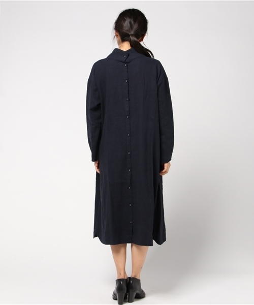 LBC（エルビーシー）の「レーヨン麻3WAYワンピース（シャツワンピース・レディース・ネイビー/ベージュ・LARGE/MEDIUM）」の13枚目の写真