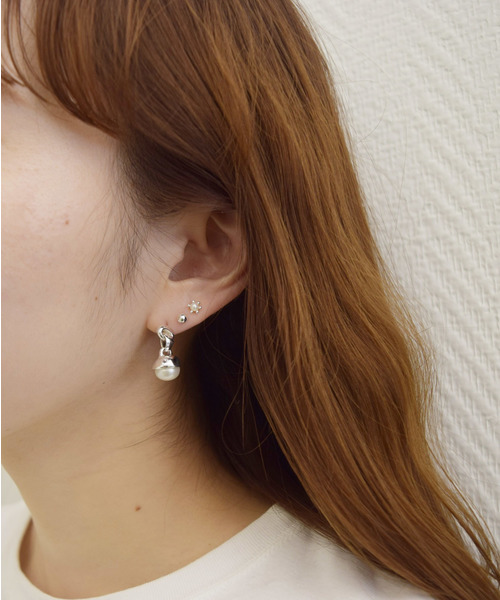 e.m.(イーエム)の「SILVER925シルバーカシメピアス/シンプル/メンズ/レディース(ピアス(片耳用)・レディース・シルバー・FREE)」の5枚目の写真