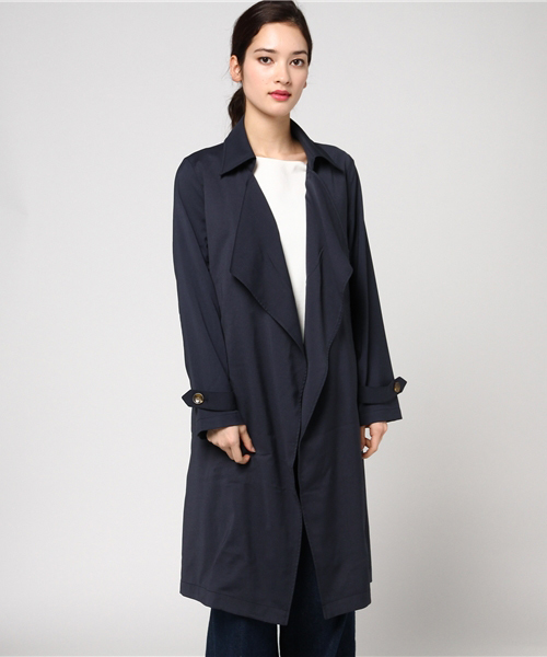 Honeys（ハニーズ）の「テロンチコート（トレンチコート・レディース・ネイビー/ベージュ/ライトベージュ/アイボリー/カーキ/ピンク・M/L）」の5枚目の写真