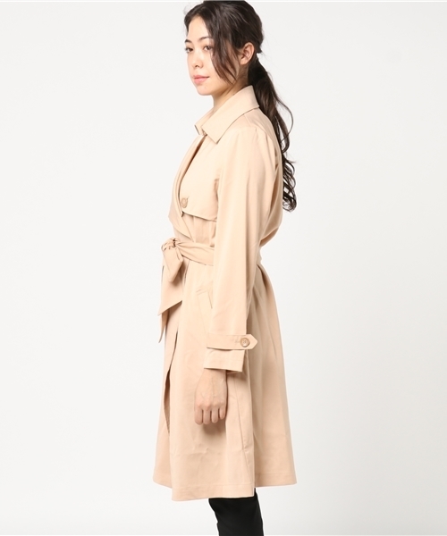 Honeys（ハニーズ）の「テロンチコート（トレンチコート・レディース・ネイビー/ベージュ/ライトベージュ/アイボリー/カーキ/ピンク・M/L）」の8枚目の写真